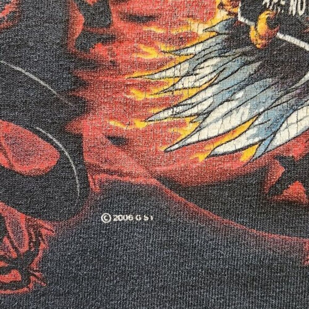 Vintage Y2K POW Prisoner of War T-Shirt Black Tomahawk Bike Week 2006 size XL. - Picture 3 of 5